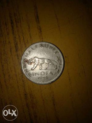 Indian Half Rupee Coin