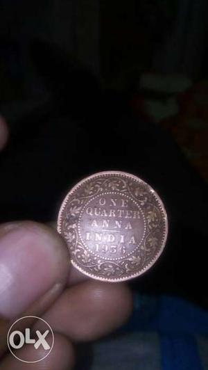 ONE QUARTER ANNA INDIA  year old