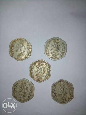 Old 20paisa coins