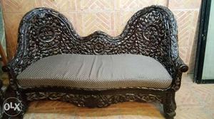 Rose Wood Hand Carved Sofa Set Excellent Condition