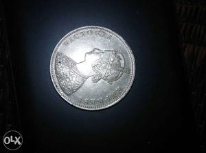Round Silver Victoria Empress Coin
