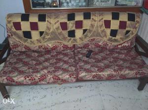 Uses only 1 year good condition teak wood sofa