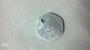 paise coin white a hole