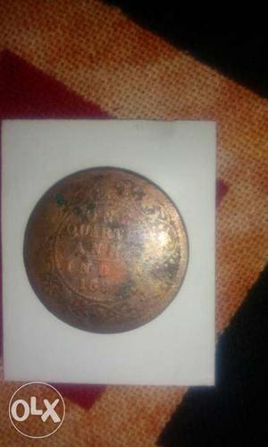 1/4 Indian Anna Coin