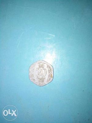 20 Silver Indian Coin