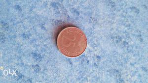 25 Indian Paise Copper Coin