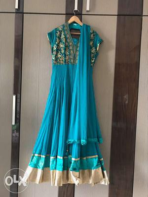 Anarkali dress green. size 42