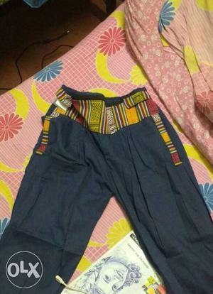 Blue And Yellow Tribal Print Pants