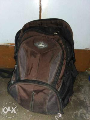 Brown And Black Backpack Bag
