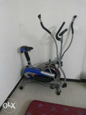 Gray And Blue Cross Trainer