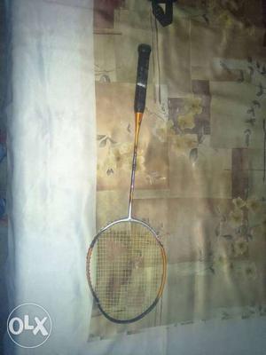 Grey And Yellow Badminton Racket