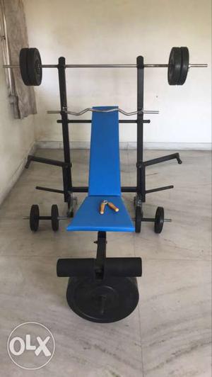 Home Gym Set With 50 Kg weight plus 8 in 1 Bench