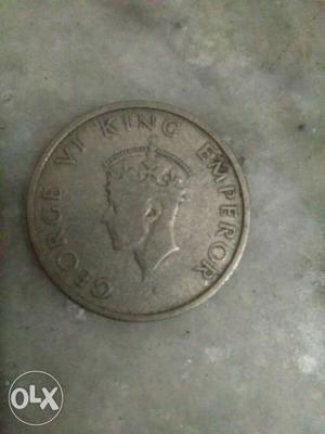  King George VI Coin, Half Rupee