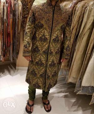Mens Sherwani olive green, worn only for