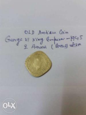 Old antique indian coin -GEORGE VI KING