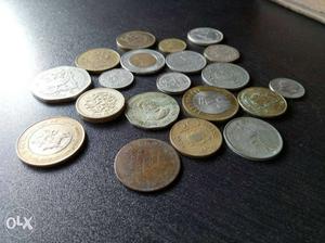 Old coin collection having  anna copper,20 paise