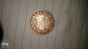 One Quarter Anna India Coin
