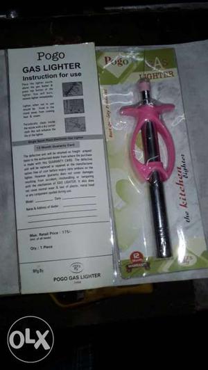 Pink And Black Pogo Gas Lighter Package