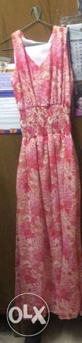 Pink Floral Print V-neck Dress Brand New With Tag Extra