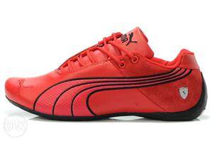 Red And Black Puma Sneaker