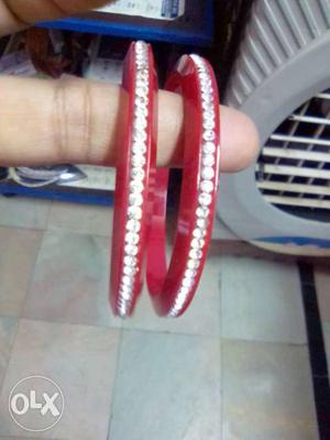 Red stone bangles