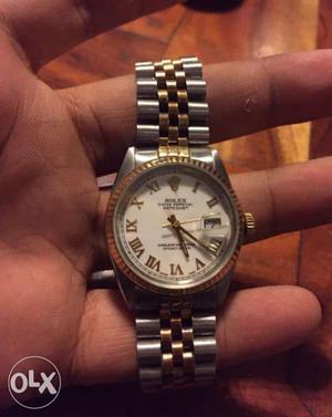 Rolex Datejust 36 mm Oyester Prepetual Gold Silver. Gently
