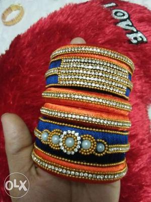 Silk Thread Bangles for party wear
