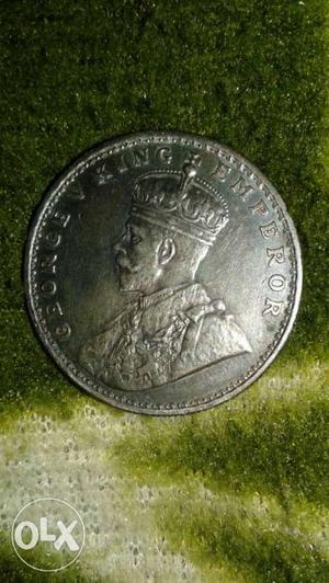 Silver British Indian King Emperor Coin