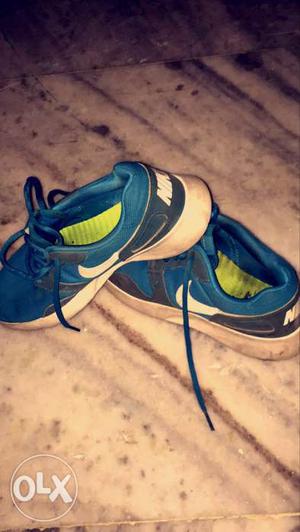 Size 7-Pair Of Blue Nike Low Tops Sneakers.3 month used