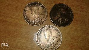 Three British Indian Coins