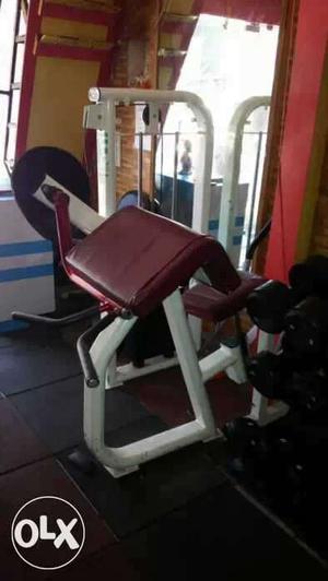 White, Black And Red Gym Equipment