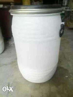 White Drum Container 50 litres