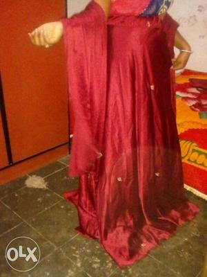 Women's Red Sari Dress