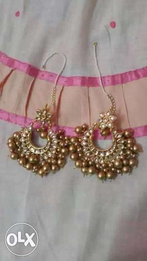 A new chandbali kundan earrings best for a party