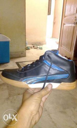 Black And Blue Basketball Shoe