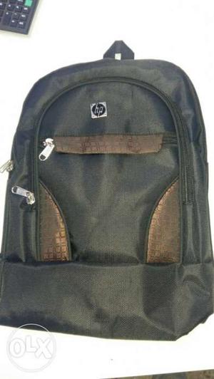 Black And Brown HP Backpack