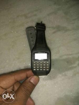 Black Digital Watch With Black Strap