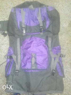 Black, Purple, And Gray Backpack
