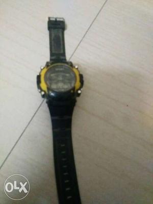 Black yellow watch