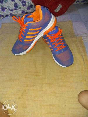 Blue And Orange Low Top Sneakers