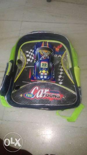 Brand New School Bag With Car Design At The Front