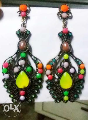 Designer party wear earring with bright