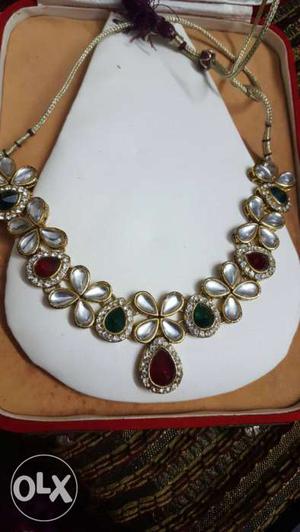 Gemstone Embellished Necklace