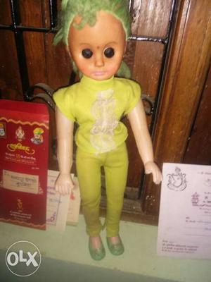 Girl In Yellow Turtle Neck Shirt Doll
