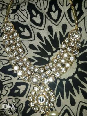 Gold With Diamond Necklace