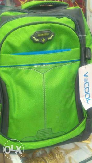 Green And Grey V-cool Backpack