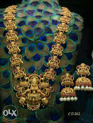 Lakshmi Devi temple latest Matt finished neck set