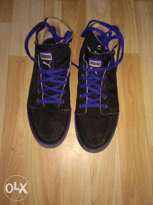 Puma Men Mid Ankle Sneakers(Black) Size:9. Very good
