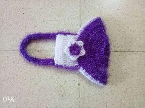 Purple Knitted Bag