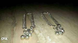 Real silver payal for cute baby girl and a pair